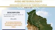 Senamhi activa alerta naranja por frío intenso en Santa Cruz, Tarija y Chuquisaca
