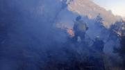 Incendio en la zona alta de Sacaba fue controlado tras nueve horas de trabajo