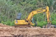 Searpi alista canalización y barrera de protección en San Pedro