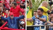 Lula da Silva y Flávio Bolsonaro cierran sus campañas con actos masivos y empatados en los sondeos
